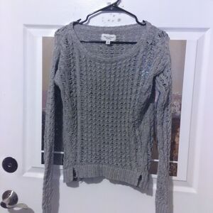 American Eagle Outfitters Textured Gray Sweater
